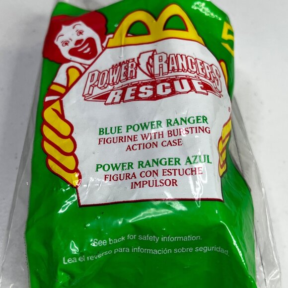 Vintage 2000 McDonalds Power Rangers Lightspeed Rescue Blue Figurine - Picture 2 of 4